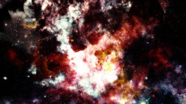 Galaksi ve nebula. Bu görüntünün elementleri NASA tarafından desteklenmektedir