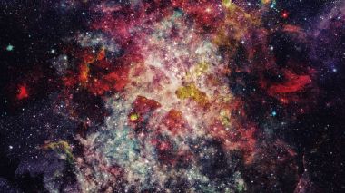 Yıldızlı uzay arka plan doku. Nasa tarafından döşenmiş bu görüntü unsurları.