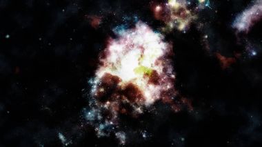 Nebula ve galaksiler uzayda. Bu görüntünün elementleri NASA tarafından desteklenmektedir.