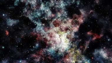 Gece gökyüzü Bulutsusu ve yıldız. Nasa tarafından döşenmiş bu görüntü unsurları.