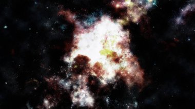 Bulutsusu ve gökada. Görkemli arka plan. Nasa tarafından döşenmiş bu görüntü unsurları