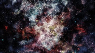 Galaksi ve nebula. Bu görüntünün elementleri NASA tarafından desteklenmektedir