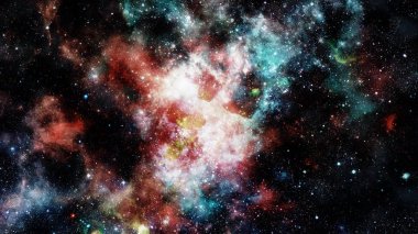 Derin uzay sanat. Galaksiler ve yıldızlar. Nasa tarafından döşenmiş bu görüntü unsurları