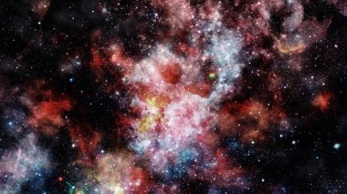 Yıldız ve galaksi alanı. Nasa tarafından döşenmiş bu görüntü unsurları.