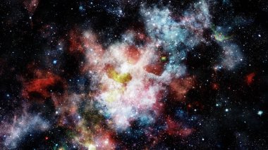 Parlak yıldız ve galaksi alanı. Nasa tarafından döşenmiş bu görüntü unsurları.