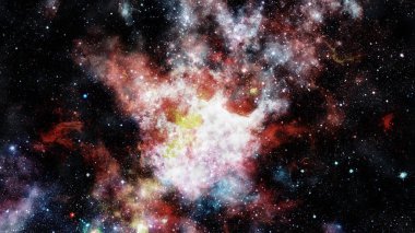 Güzel bulutsu, yıldızlar ve galaksiler. Nasa tarafından döşenmiş bu görüntü unsurları.