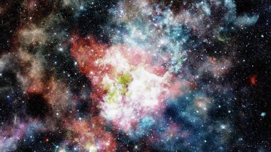 Yıldız ve galaksi alanı. Nasa tarafından döşenmiş bu görüntü unsurları.