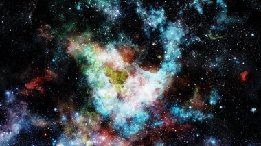 Galaksi ve nebula. Bu görüntünün elementleri NASA tarafından desteklenmektedir