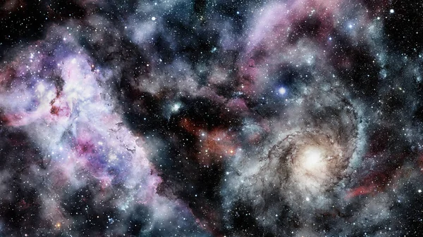 Bulutsusu ve gökada. Görkemli renkli arka plan. Renk bulutlar tasarımı. Nasa tarafından döşenmiş bu görüntü unsurları