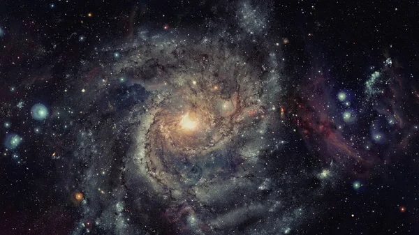 Φοβερό Σπειροειδή Γαλαξία Πολλά Έτη Φωτός Μακριά Από Στοιχεία Από — Φωτογραφία Αρχείου