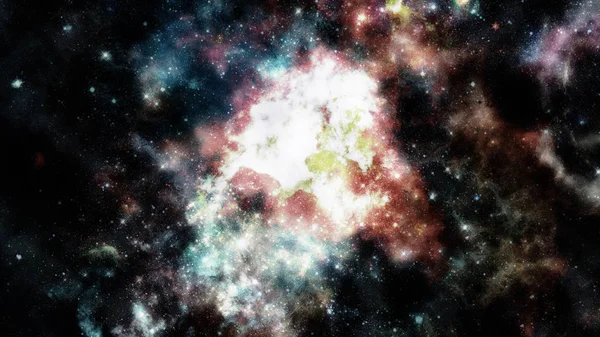 在太空中的火热爆炸。由 Nasa 提供的这幅图像的元素 — 图库照片
