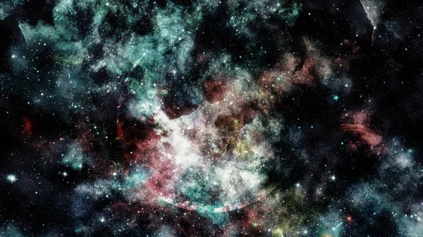 Güzel bulutsu, yıldızlar ve galaksiler. Nasa tarafından döşenmiş bu görüntü unsurları. — Stok fotoğraf