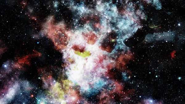Nebula ve galaksiler uzayda. Bu görüntünün elementleri NASA tarafından desteklenmektedir — Stok fotoğraf