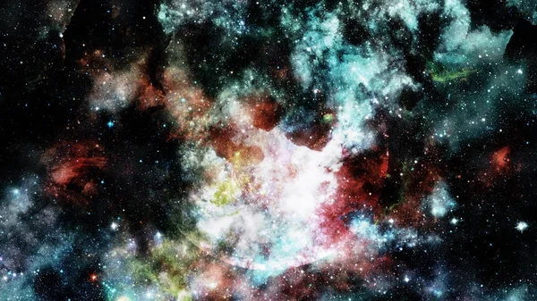 Туманность и галактики в космосе. Элементы этого изображения предоставлены НАСА. — стоковое фото