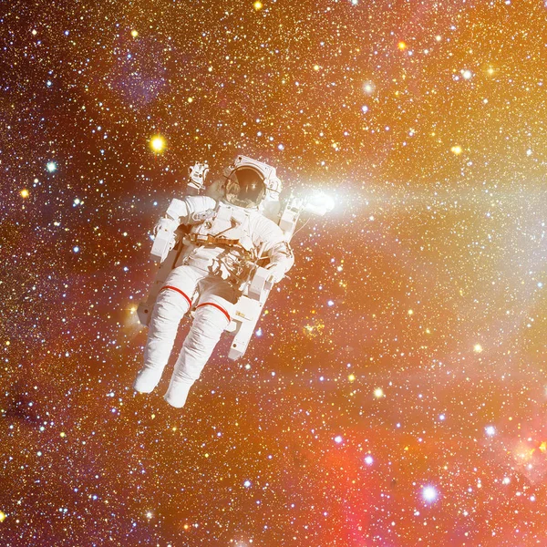 Astronaut Rymden Nebulosa Bakgrunden Delar Denna Bild Från Nasa — Stockfoto