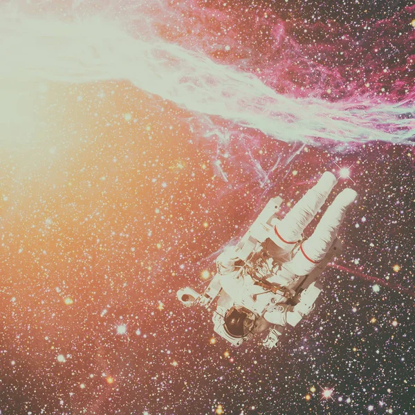 Astronaut Rymden Nebulosa Bakgrunden Delar Denna Bild Från Nasa — Stockfoto