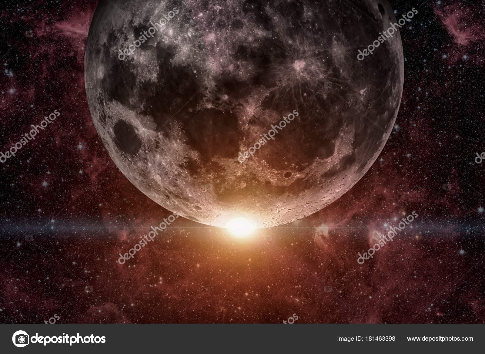 Système Solaire Terre Lune La Lune Est Seulement Lunes De
