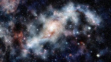 Uzaydaki sarmal galaksi. Bu görüntünün elementleri NASA tarafından desteklenmektedir.