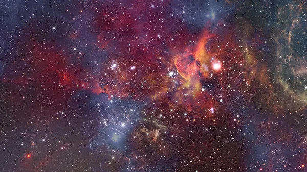Yıldızlı ve nebulalı gece gökyüzü. Bu görüntünün elementleri NASA tarafından desteklenmektedir. — Stok fotoğraf