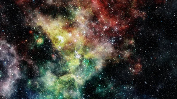 Universo colorido brilhante abstrato. Elementos desta imagem fornecidos pela NASA. — Fotografia de Stock