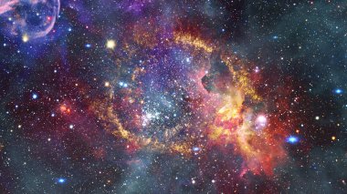Derin uzayda Helix Nebulası. Bu görüntünün elementleri NASA tarafından desteklenmektedir.