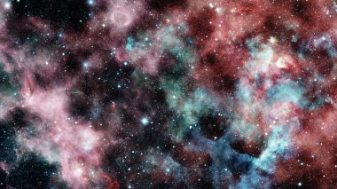 Nebula ve yıldızlar uzayda. Bu görüntünün elementleri NASA tarafından desteklenmektedir.