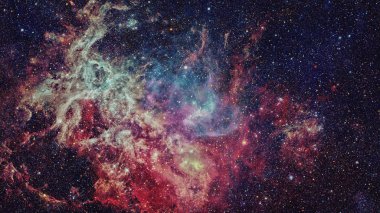 Güzel nebula ve galaksi. Bu görüntünün elementleri NASA tarafından desteklenmektedir
