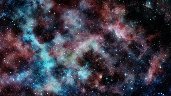 Nébuleuse et étoiles dans l'espace lointain. Éléments de cette image fournis par la NASA — Photo