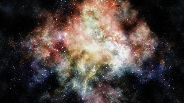 성운과 별들이 우주깊은 곳에 있는 신비의 우주. — 스톡 사진