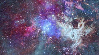 Galaksi ve nebula. Bu görüntünün elementleri NASA tarafından desteklenmektedir