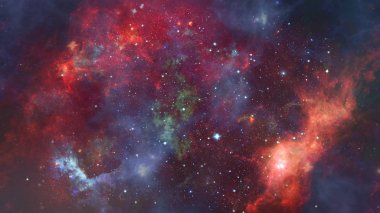 Derin uzayda nebulanın görüntüsü. Bu görüntünün elementleri NASA tarafından desteklenmektedir.