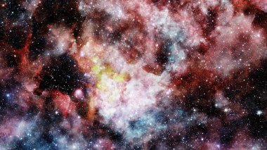 Nebula ve yıldızların bileşimi. Bu görüntünün elementleri NASA tarafından desteklenmektedir.