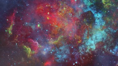 Güzel nebula ve galaksi. Bu görüntünün elementleri NASA tarafından desteklenmektedir