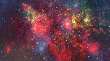 Uzayda yıldız kümelerinin manzarası. Bu görüntünün elementleri NASA tarafından desteklenmektedir.