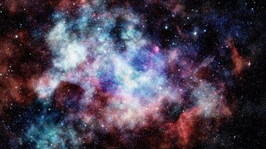 Nebula ve yıldızlar uzayda. Bu görüntünün elementleri NASA tarafından desteklenmektedir.