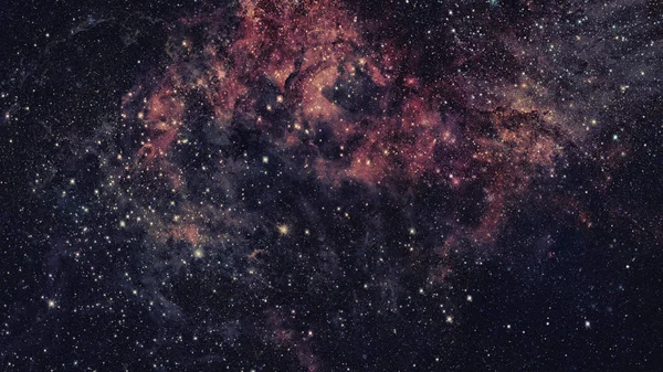 Νεφέλωμα και γαλαξίες στο σκοτεινό διάστημα. Στοιχεία αυτής της εικόνας που παρέχονται από τη NASA. — Φωτογραφία Αρχείου