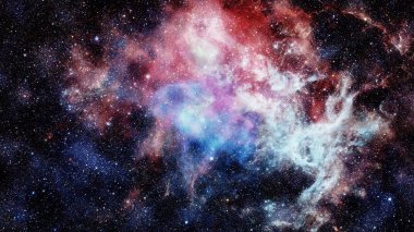 Güzel nebula ve galaksi. Bu görüntünün elementleri NASA tarafından desteklenmektedir