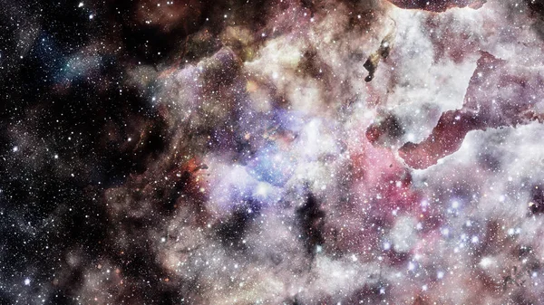 星云和黑暗空间中的星系美国航天局提供的这一图像的要素. — 图库照片