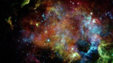 Galaksi ve nebula. Bu görüntünün elementleri NASA tarafından desteklenmektedir