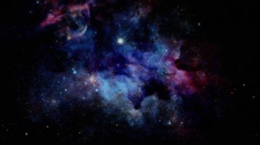 Galaksi ve nebula. Bu görüntünün elementleri NASA tarafından desteklenmektedir