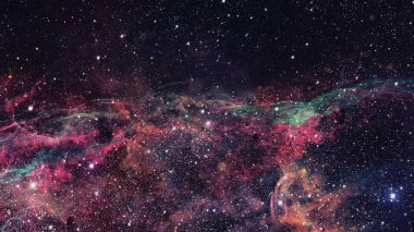 Soyut bilimsel arkaplan - uzayda galaksi ve nebula.