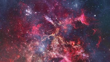 Yıldızlı ve nebulalı gece gökyüzü. Bu görüntünün elementleri NASA tarafından desteklenmektedir.