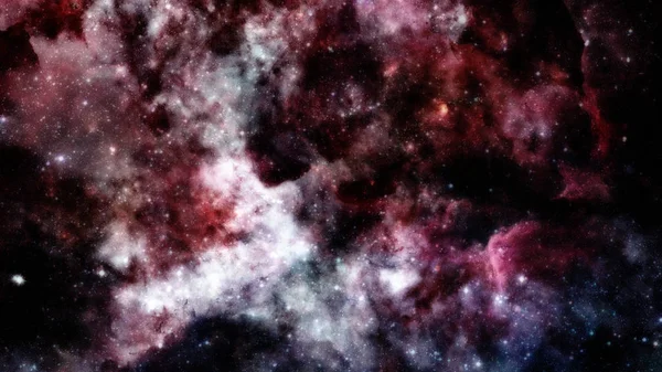 Nevel en sterrenveld tegen ruimte. Elementen van deze afbeelding geleverd door NASA. — Stockfoto