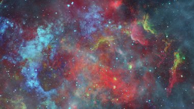 Güzel nebula ve galaksi. Bu görüntünün elementleri NASA tarafından desteklenmektedir