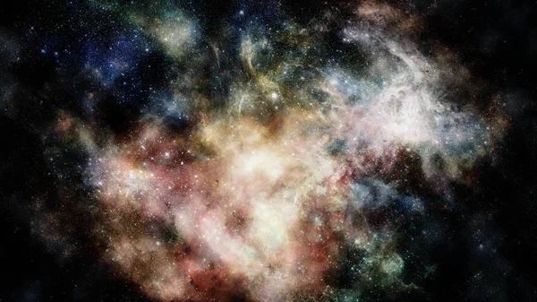 Nebula and galaxy in space. Elements of this image furnished by NASA. — Stock Photo, Image