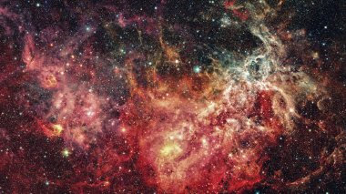 Güzel nebula ve galaksi. Bu görüntünün elementleri NASA tarafından desteklenmektedir