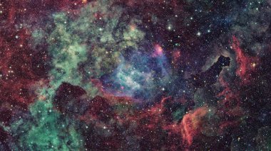 Nebula ve yıldızlar uzayda. Bu görüntünün elementleri NASA tarafından desteklenmektedir.