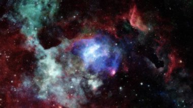 Nebula ve yıldızlar uzayda. Bu görüntünün elementleri NASA tarafından desteklenmektedir.