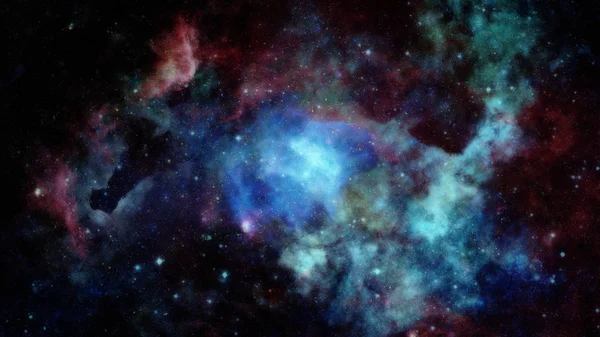Цветная туманность и открытое скопление звёзд во Вселенной. — стоковое фото