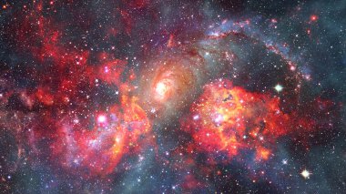 Uzaydaki sarmal galaksi. Bu görüntünün elementleri NASA tarafından desteklenmektedir.